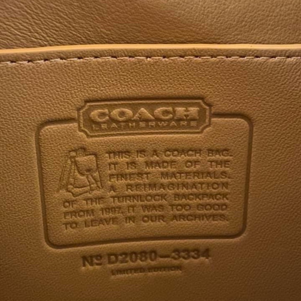 3334 - Coach Turnlock Backpack - Picture 10 of 12